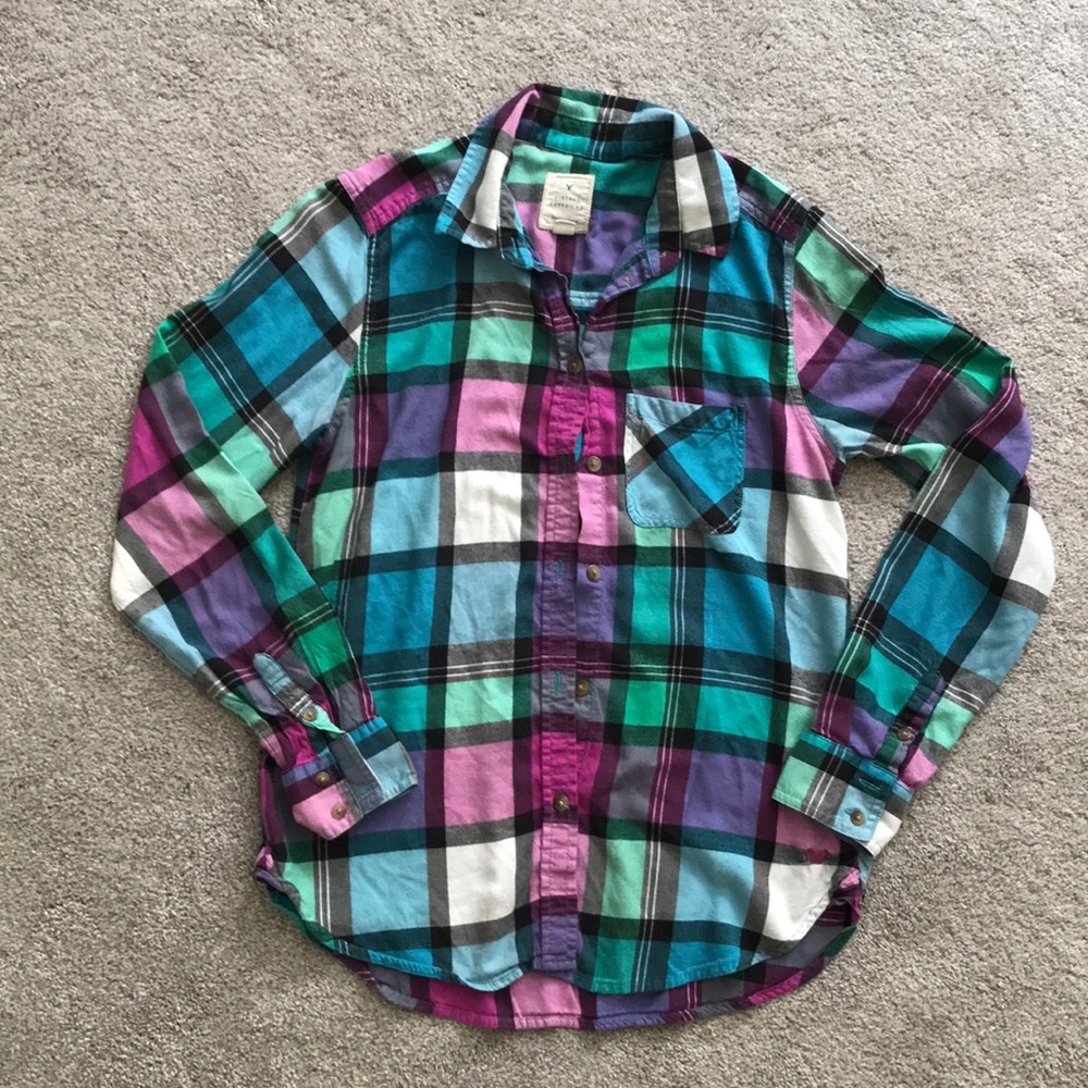 American Eagle vintage boyfriend button shirt